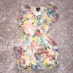 Light Floral Print Dress Angie Small